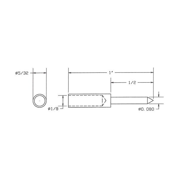 Concord Electronics NON-INS PHONE TIP PLUG, SOLDER NICKEL PLTD, 01-4003-1-02-100 01-4003-1-02